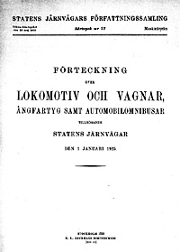 Förteckning över lokomotiv och vagnar